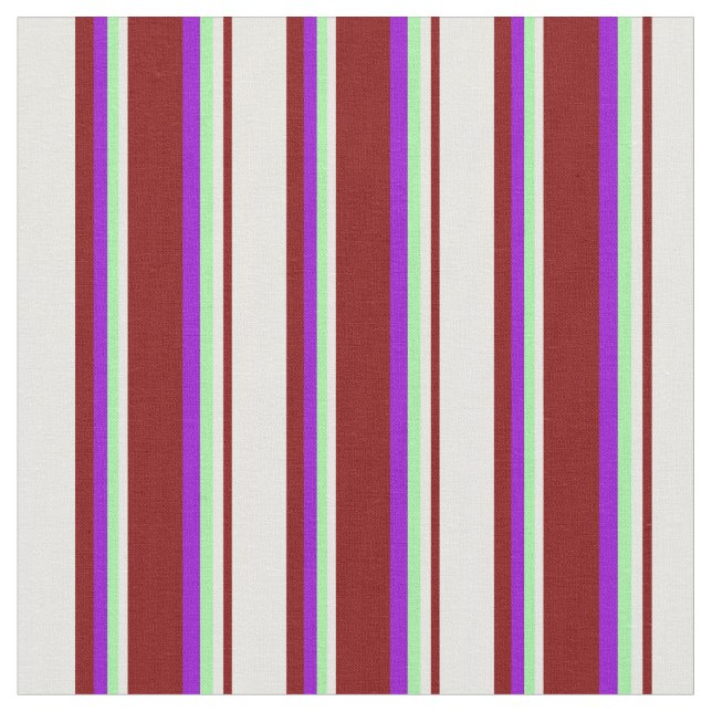 Tissu Maroon, blanc, vert et violet foncé (Fermer)