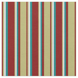Tissu Maroon, Dark Khaki, Lavande et Turquoise Coloré