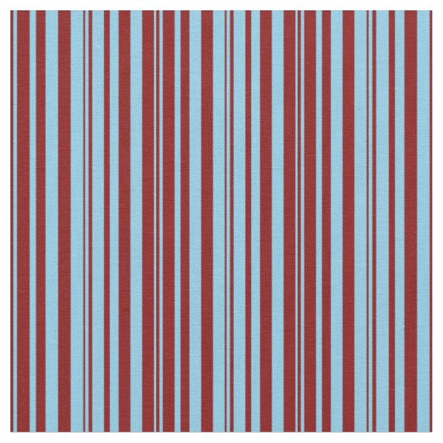 Tissu Maroon et le Motif bleu ciel de Stripes (Fermer)