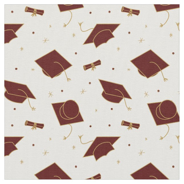 Tissu Maroon Graduation Cap Toss (Fermer)