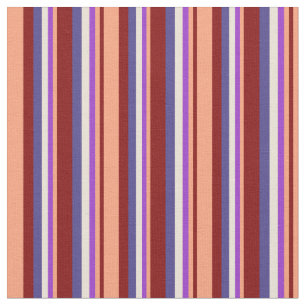 Tissu Maroon, Saumon, Orchidée noire, Bisque & Bleu d'ar