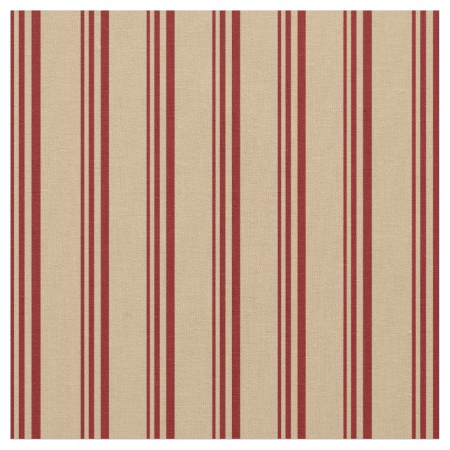Tissu Maroon & Tan Linked Motif (Fermer)
