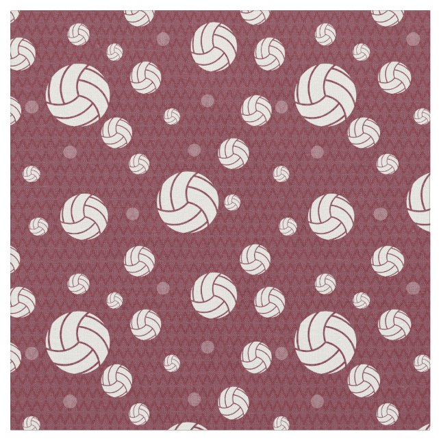 Tissu Maroon Volleyball Chevron Patterned (Fermer)