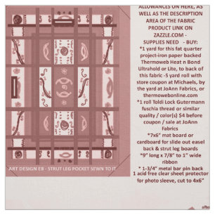 Tissu Marsala Girl Power Cut & Sew Photo Frame Motif