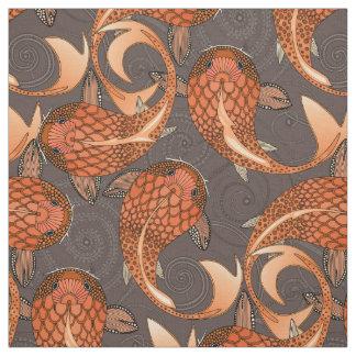 Tissu martini au chocolat au poisson de Paisley