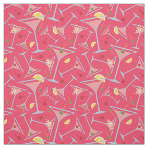 Tissu Martini roses