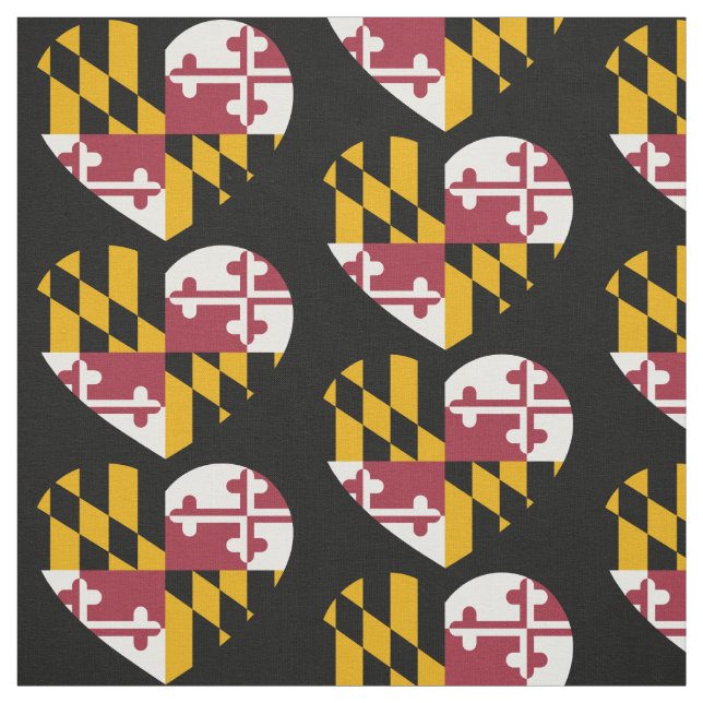 Tissu Maryland Drapeau amour coeur (Échantillon)