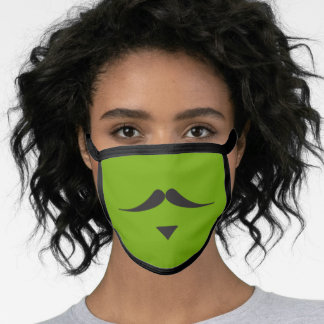 Tissu Masque de visage MUSTACHE 'Sir Thomas' en vert