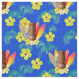 Tissu Masque et planches de surf de Tiki