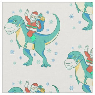 Tissu masque visage de dinosaure de Noël père Noël