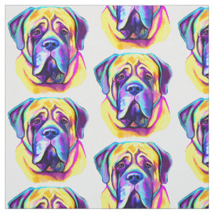 Tissu Mastiff anglais aux couleurs