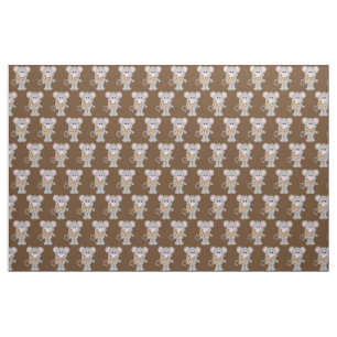 Tissu Matériel de coton peigné par souris de gâteau aux