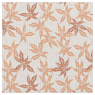 Tissu Mauvaises herbes botaniques colorées terre cuite r