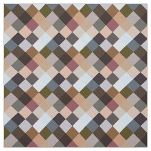 Tissu Mauve Taupe Gris Ardoise Bleu Carrés Motif de mosa
