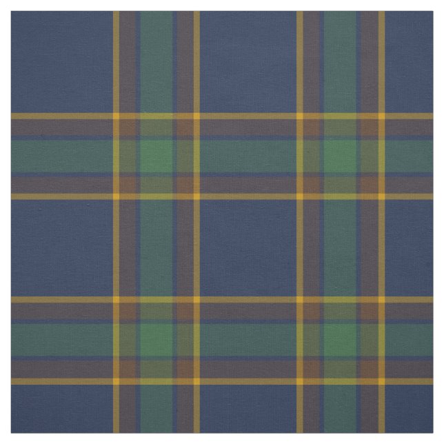Tissu McGovern Tartan Motif Navy et Green Irish Plaid (Échantillon)