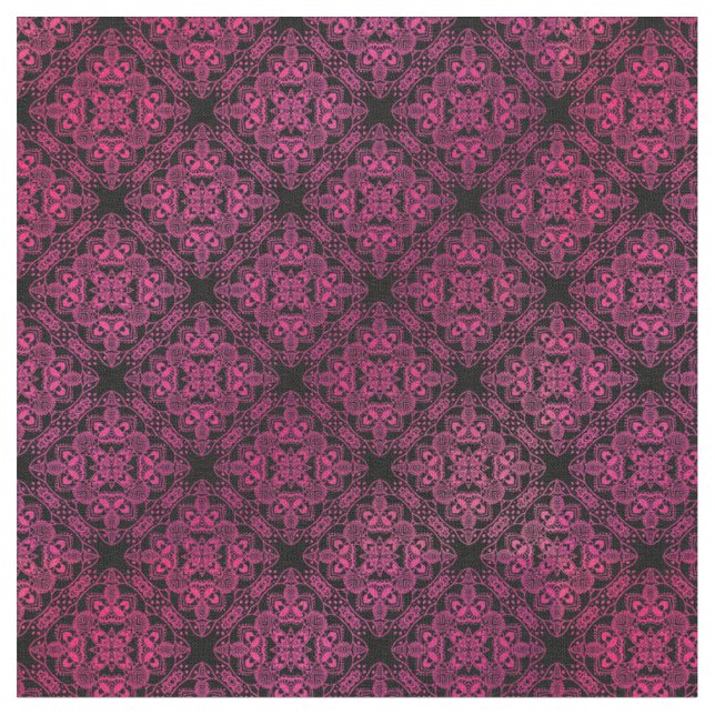 Tissu Médaille Damask rose Motif (Fermer)