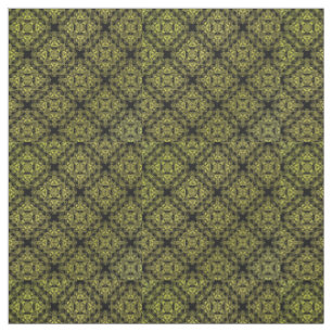 Tissu Médaillon Damask Jaune Motif