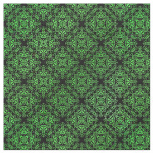 Tissu Médaillon Damask vert Motif