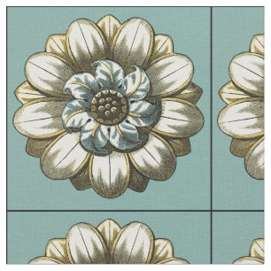 Tissu Médaillon floral fleuri sur l'arrière - plan