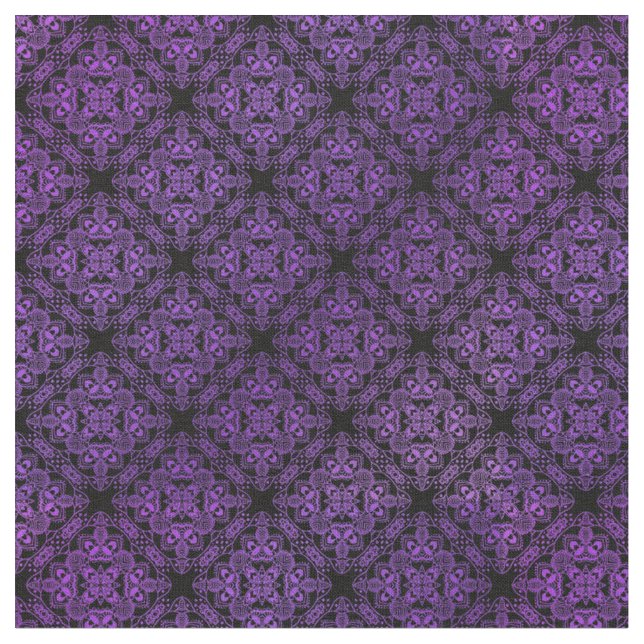 Tissu Médaillon Motif pourpre Damask (Fermer)