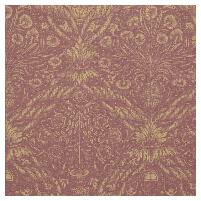 Tissu Medieval Renaissance Era Flower Vase Pattern (Échantillon)
