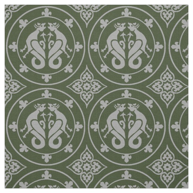 Tissu médiéval Wyverns (Échantillon)