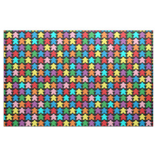 Tissu Meeples multicolores