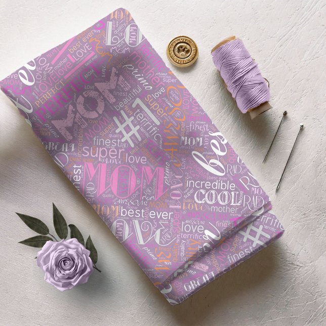 Tissu Meilleure Maman Mot Cloud ID262 (Créateur téléchargé)