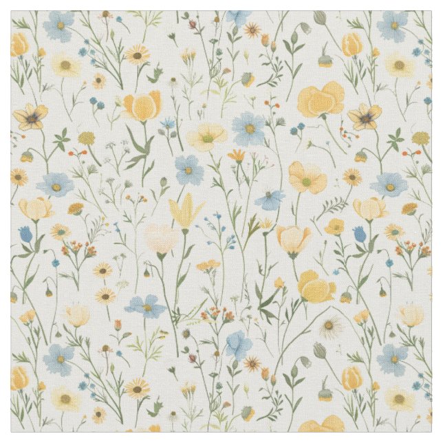 Tissu Mélange de fleurs sauvages de prairie (Fermer)
