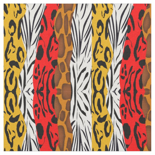 Tissu Mélange de peau animale Safari à la mode (Fermer)