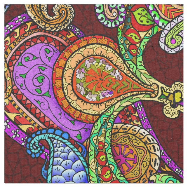 Tissu Mélange Paisley grand (Fermer)