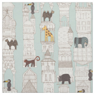 Tissu menthe d'argent de la jungle urbaine
