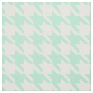 Tissu Menthe magique et modèle de pied de bois blanc