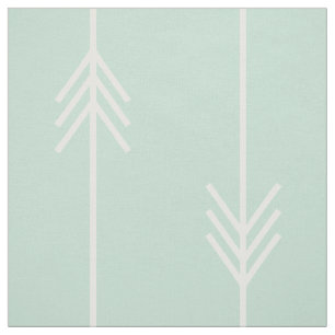 Tissu Menthe moderne et flèche blanche