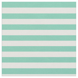 Tissu Menthe verte et blanc barrés