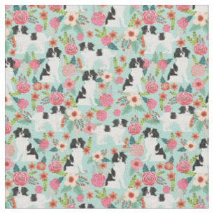 Tissu menthe vintage de florales japonaises