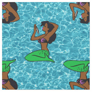 Tissu mer de sirène d'afrique vintage