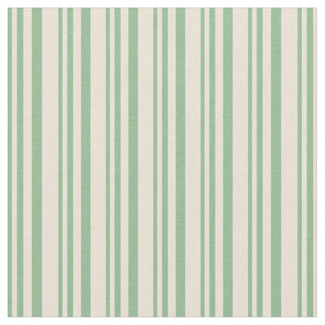 Tissu Mer Noire Vert & Bisque Motif rayé (Fermer)