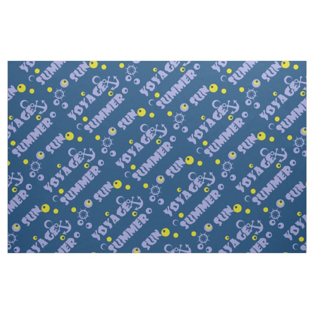 Tissu Mer, Voyage, été, soleil (Fat Quarter)