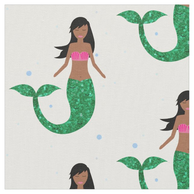 tissu mermaid américain africain (Fermer)