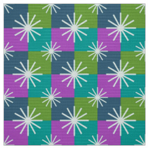 Tissu MERMAID - Moderne du milieu du siècle sur tableau