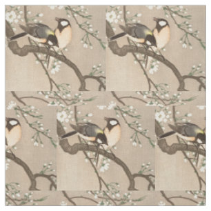 Tissu Mésange japonaise asiatique Ohara Koson Oiseau Cha
