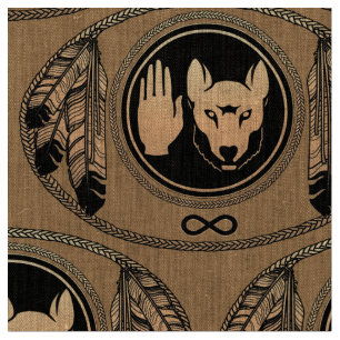 Tissu métis Tissu du drapeau Tissu du loup autocht