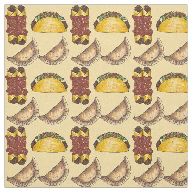 Tissu Mexique Tex Mex Food Empanada Taco Enchilada (Échantillon)