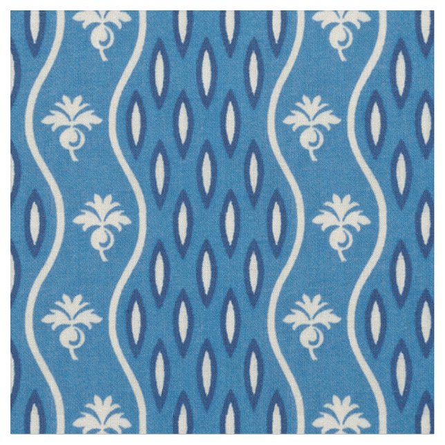 Tissu Mi-1800s Bleu, Bleu (Fermer)
