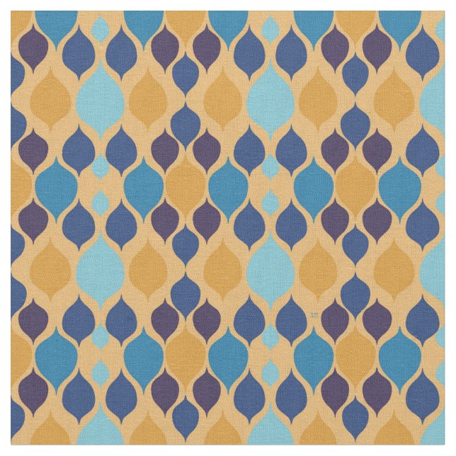 Tissu Mi-siècle 1960 Géométrique Jaune (Fermer)