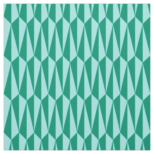 Tissu Mi-siècle géométrique, turquoise et aqua (Échantillon)