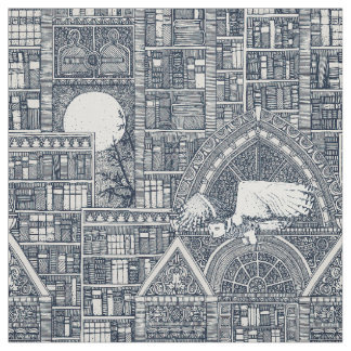 Tissu midnight library indigo Fabric