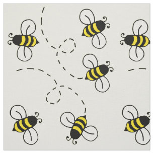 Tissu Miel Bumble Bee Sunny Jaune Nature