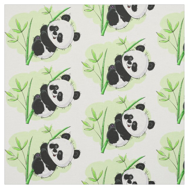 Tissu mignon 3/4 de panda (Échantillon)